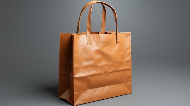 Mockup shopper tote bag handbag