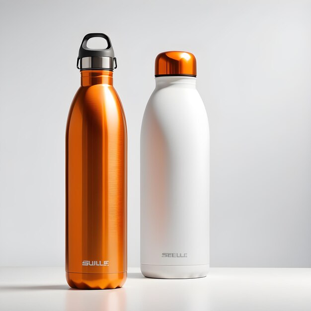 mockup of a sports bottle on a white background