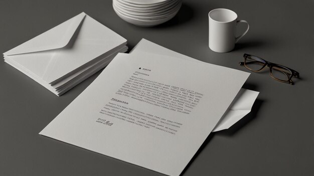 Photo mockup stationery