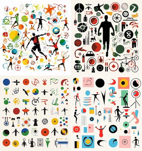 Mockup Stock Vector Of Sports And Exercise Icons In The Style O