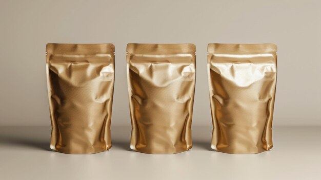 Mockup template coffee bag packaging ready to use for advertisment