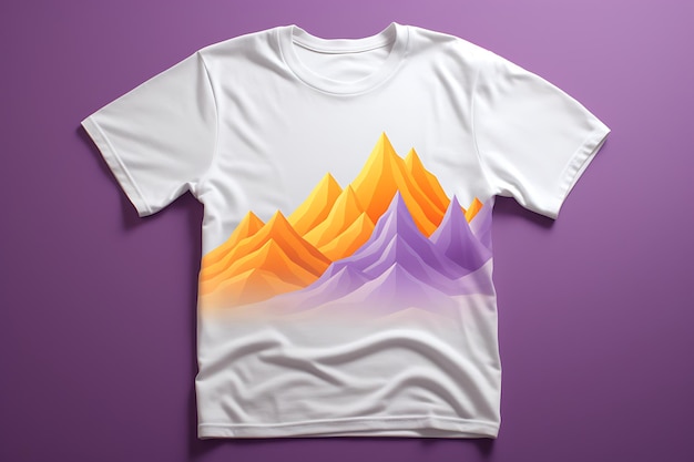 Mockup of tshirt on colorful background