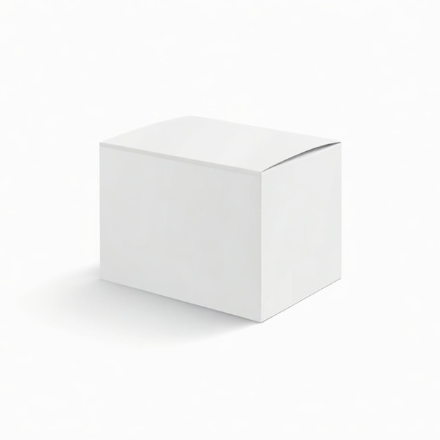 Mockup of a white box of parapharmacy product standing includes tracing