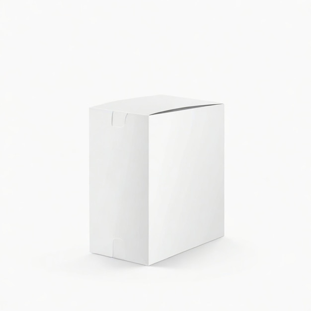 Mockup of a white box of parapharmacy product standing includes tracing