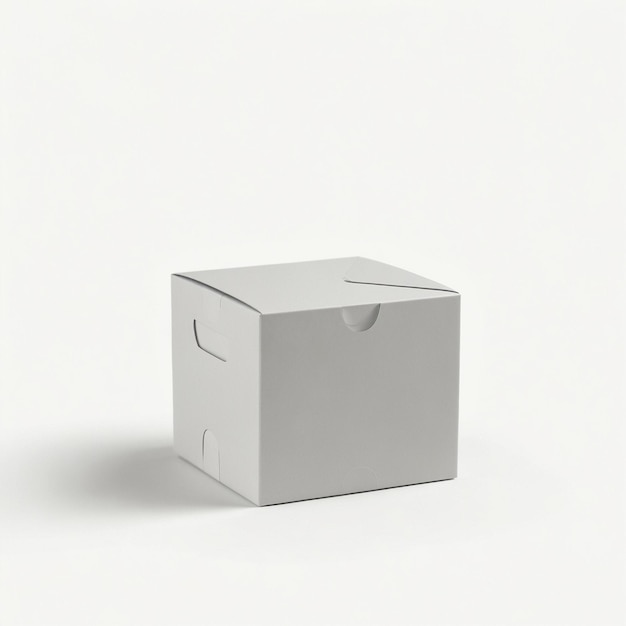 Mockup of a white box of parapharmacy product standing includes tracing