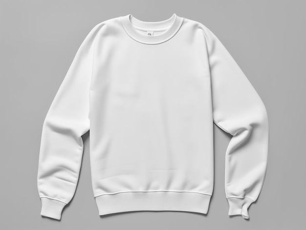 Photo mockup of white crewneck sweatshirt