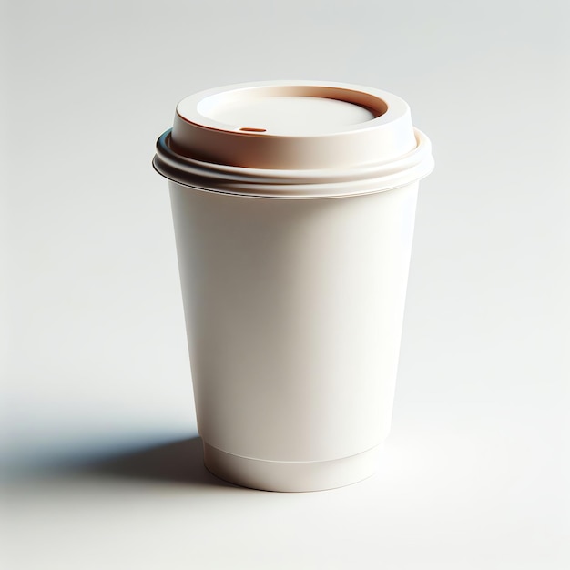 Mockup of White Paper Cup for Coffee