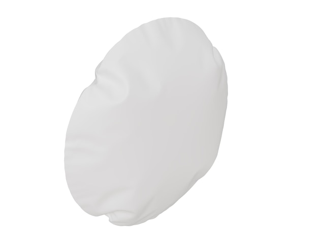 Mockup white round pillow 3d render