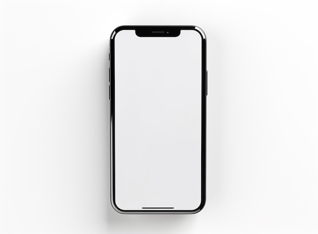 Photo a mockup of the white screen of iphone 11 mockup