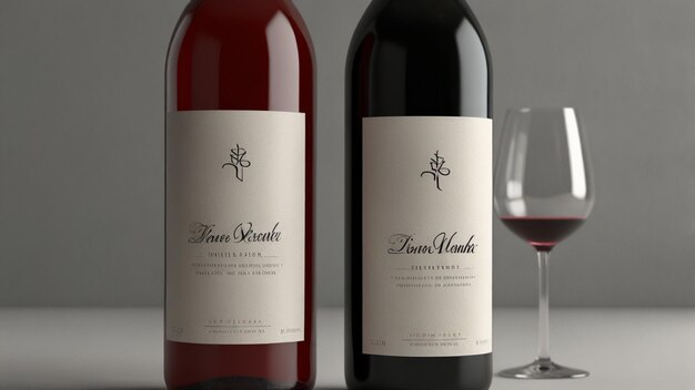 Photo mockup wine bottle