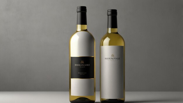 Photo mockup wine bottle