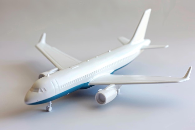 A model of an airplane on a plain white background Suitable for travel or aviation concepts