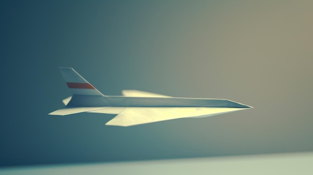 a model airplane with a red stripe on the tail