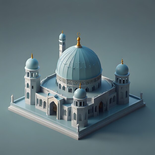 a model of a blue mosque made by the company of the mosque