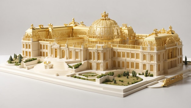 a model of a building called the palace