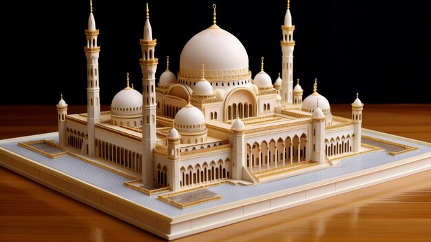 a model of a building made by a mosque