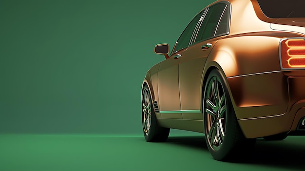 a model of a car with a green background