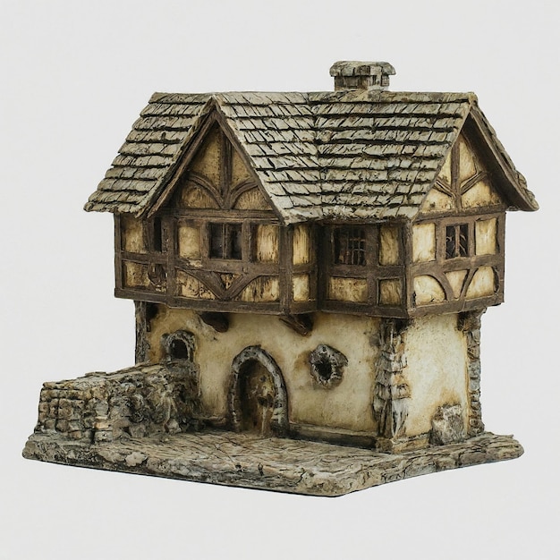 Photo a model of a house with a roof that says quot the word quot on it