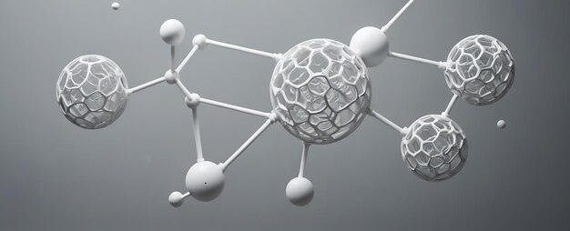 Photo a model of a molecule called the molecular structure