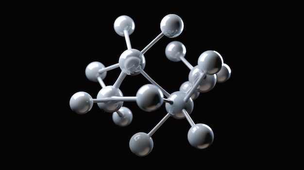 Photo a model of a molecule called the molecular structure