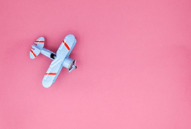 Model plane, airplane on pastel color