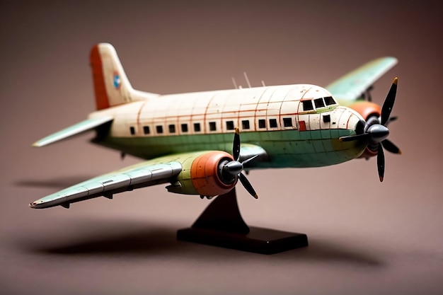 A model of a plane with the number 2 on it