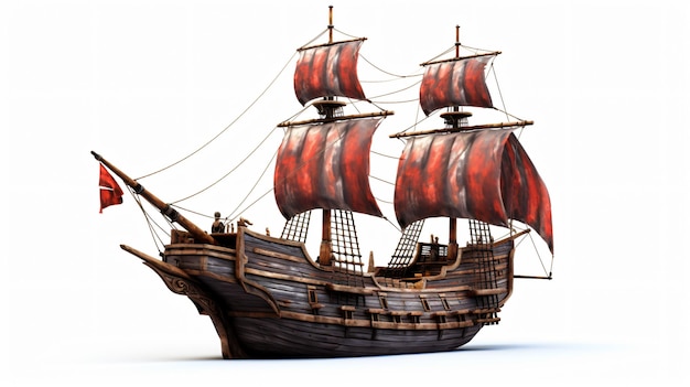 a model of a ship made by a pirate ship