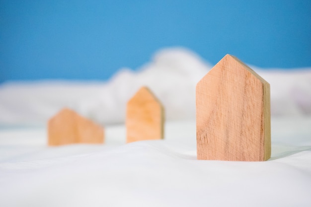 Model of a small wooden house