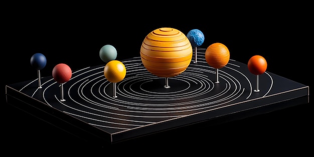 Photo model of the solar system