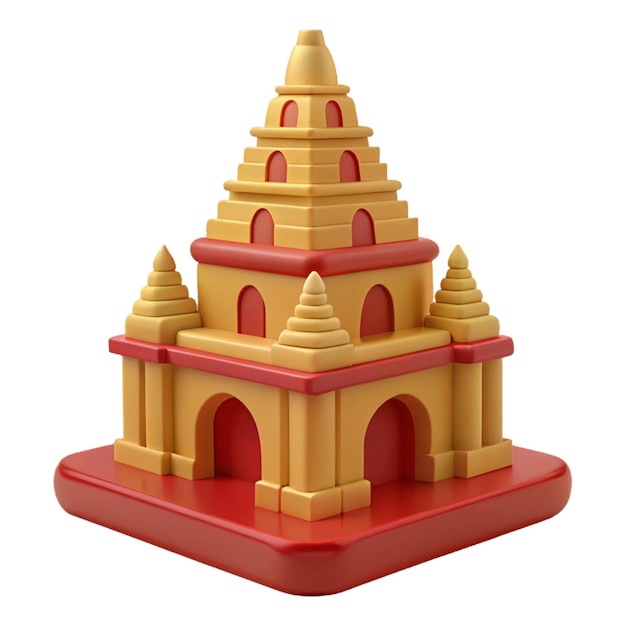 a model of a temple made by the company of the company