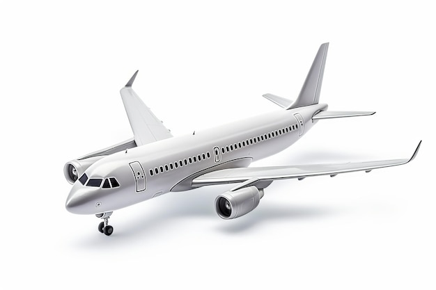 Photo a model of a white airplane with the word quot air quot on the side