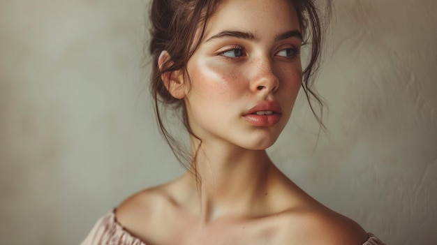 a model with a natural makeup look