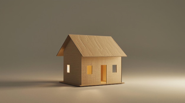 a model of a wooden house with a door that says quot the door quot