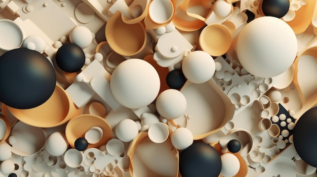 Modern Abstract 3D Background Generative AI