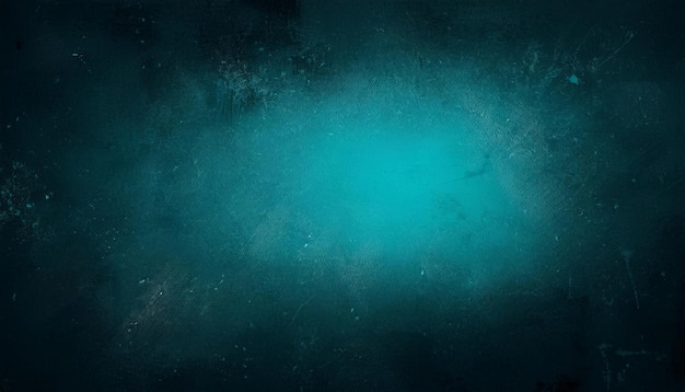 Photo modern abstract background dark mysterious with turquoise middle in dirty grunge style wit