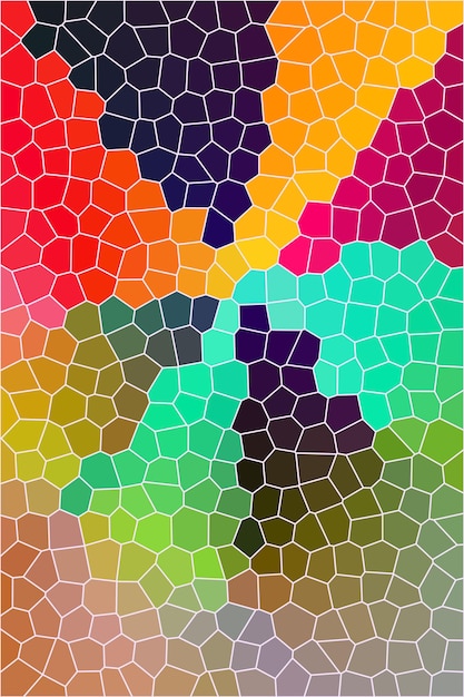 modern abstract colorful pattern design background with hexagonal crystals stained glass design conc