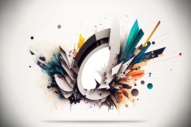 Modern abstract design illustration with a white backdrop