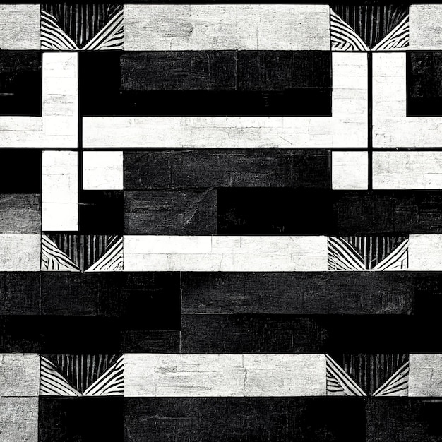 Modern abstract dynamic shapes black and white background with grainy paper texture Digital art