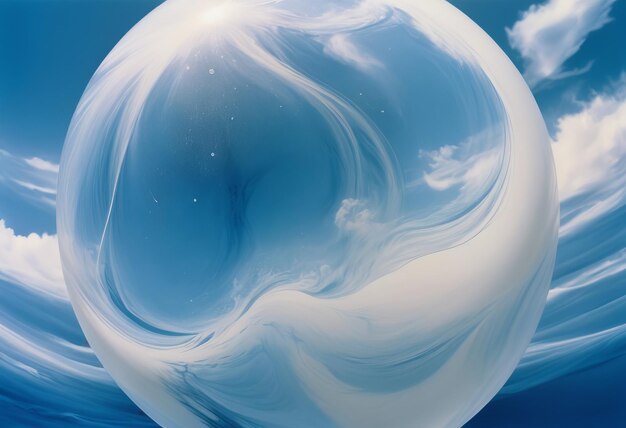 A Modern Abstract Fusion of Sky and Bubble