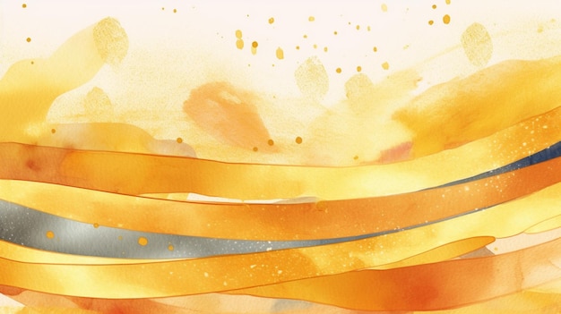 Modern Abstract grunge gold striped pattern liquid watercolor background generative AI