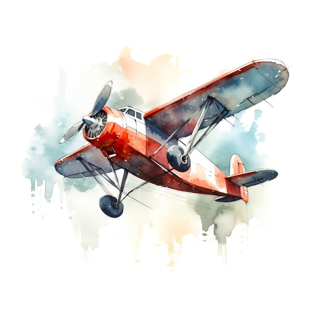 Modern airplane aerial vehicle square illustration