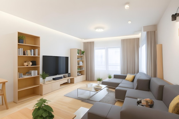 Modern apartment living room