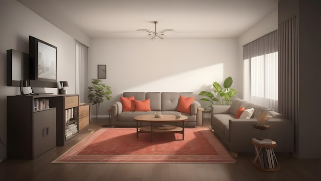 Modern apartment living room