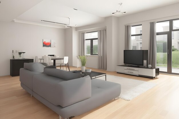 Modern apartment living room