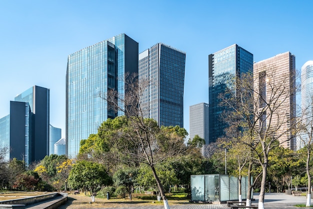 Modern architectural landscape of Hangzhou Qianjiang New Town CBD