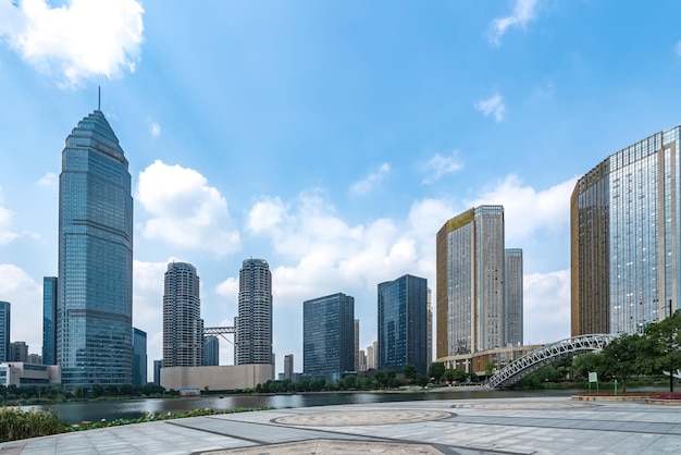 Modern architectural landscape in Shaoxing Financial Area