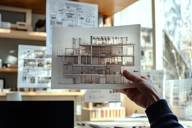 Photo modern architectural model for commercial property development detailed visualization and building