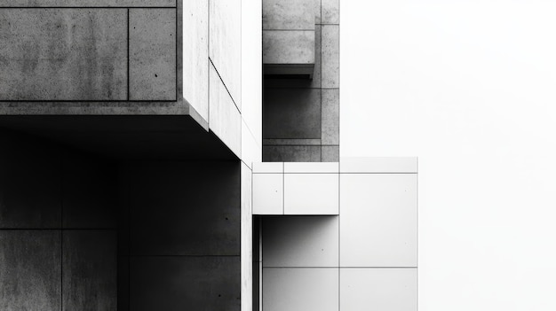 Photo modern architecture detail architectural detail of modern building black and white