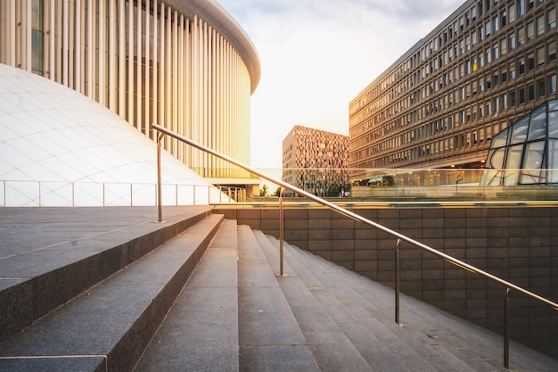 Modern architecture in Kirchberg district in Luxembourg city