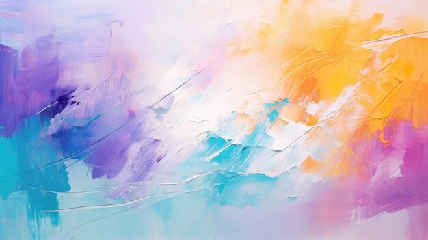 Modern Art Colorful Contemporary Artwork with Vibrant Strokes of Paint